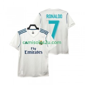 Camisolas de futebol Real Madrid Cristiano Ronaldo 7 2017 Retro Equipamento Principal Manga Curta